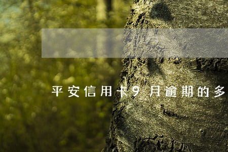 平安信用卡9月逾期的多不 平安信用卡9月逾期的多不