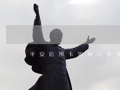 平安信用卡如何只还本金 平安信用卡如何只还本金