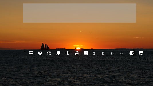 平安信用卡逾期3000报案 平安信用卡逾期3000报案