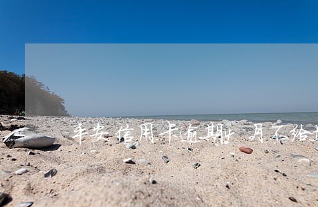平安信用卡逾期4月不给协商 平安信用卡逾期4月不给协商