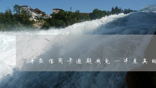 平安信用卡逾期减免一半是真的吗 平安信用卡逾期减免一半是真的吗