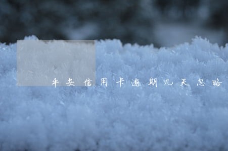 平安信用卡逾期几天忽略 平安信用卡逾期几天忽略