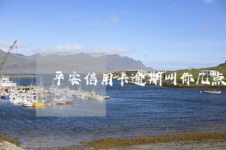 平安信用卡逾期叫你几点还