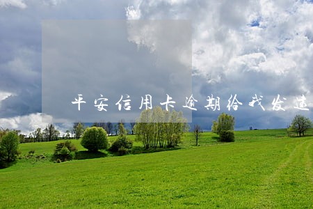 平安信用卡逾期给我发逮捕公告