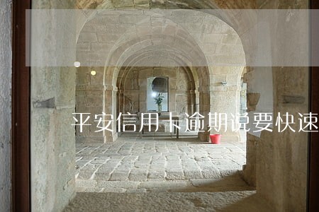 平安信用卡逾期说要快速诉讼