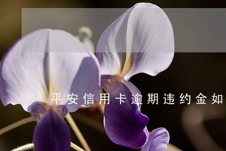 平安信用卡逾期违约金如何算 平安信用卡逾期违约金如何算