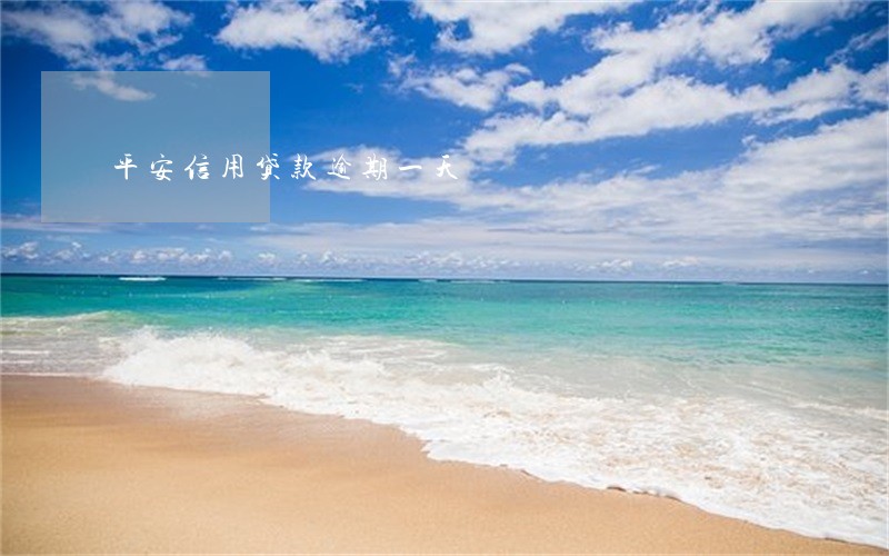 平安信用贷款逾期一天 平安信用贷款逾期一天