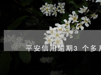 平安信用逾期3个多月会上门吗 平安信用逾期3个多月会上门吗
