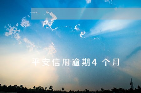 平安信用逾期4个月 平安信用逾期4个月