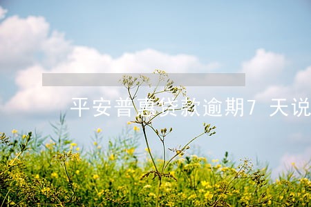 平安普惠贷款逾期7天说诉讼 平安普惠贷款逾期7天说诉讼