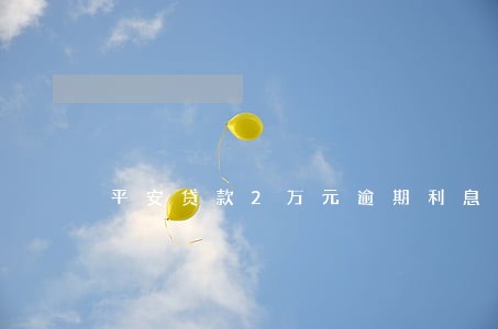 平安贷款2万元逾期利息多少 平安贷款2万元逾期利息多少