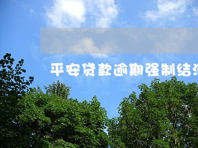 平安贷款逾期强制结清 平安贷款逾期强制结清