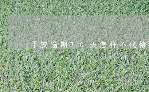 平安逾期70天怎样不代偿 平安逾期70天怎样不代偿