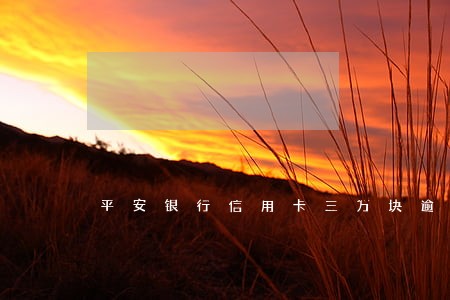 平安银行信用卡三万块逾期一年半 平安银行信用卡三万块逾期一年半