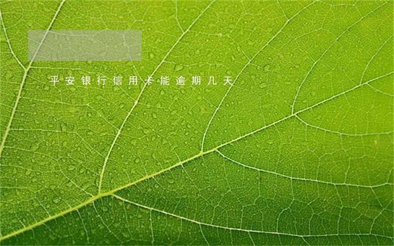 平安银行信用卡能逾期几天 平安银行信用卡能逾期几天