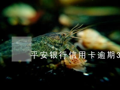 平安银行信用卡逾期3万