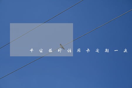 平安银行信用卡逾期一次还清了 平安银行信用卡逾期一次还清了