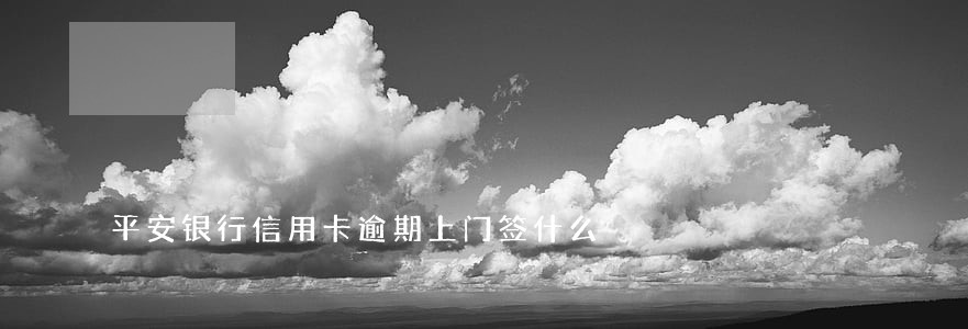 平安银行信用卡逾期上门签什么