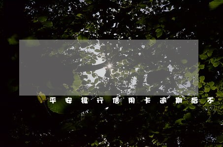 平安银行信用卡逾期后不要利息