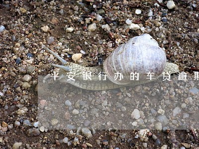 平安银行办的车贷逾期 平安银行办的车贷逾期