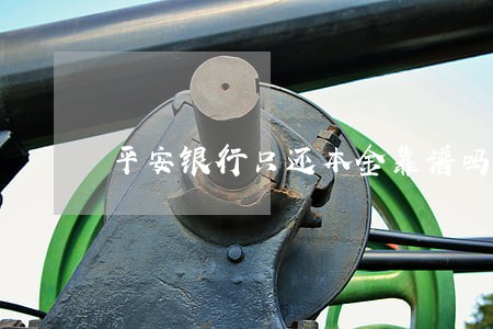平安银行只还本金靠谱吗 平安银行只还本金靠谱吗