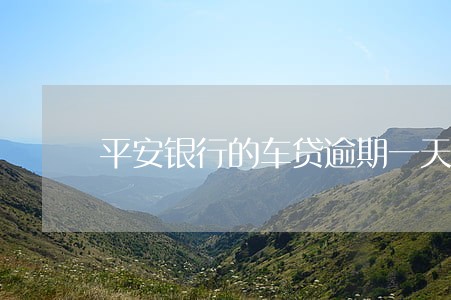 平安银行的车贷逾期一天