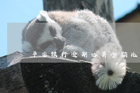 平安银行逾期协商金额比本金低 平安银行逾期协商金额比本金低
