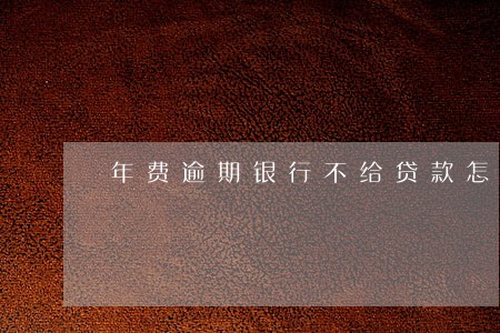 年费逾期银行不给贷款怎么办