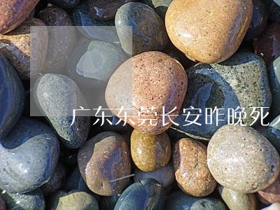 广东东莞长安昨晚死人了 广东东莞长安昨晚死人了