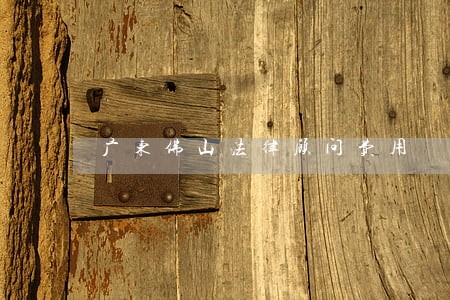 广东佛山法律顾问费用 广东佛山法律顾问费用