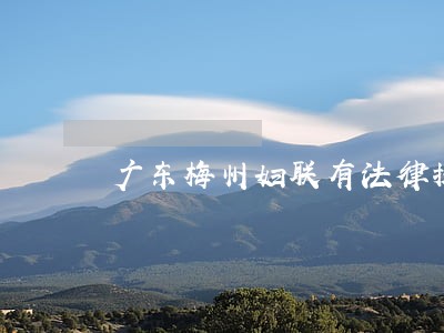 广东梅州妇联有法律援助 广东梅州妇联有法律援助