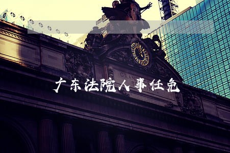 广东法院人事任免