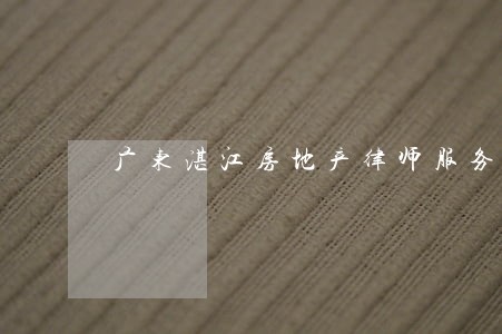 广东湛江房地产律师服务 广东湛江房地产律师服务