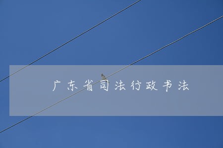 广东省司法行政书法 广东省司法行政书法