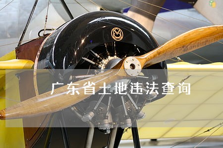 广东省土地违法查询