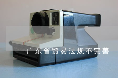 广东省贸易法规不完善
