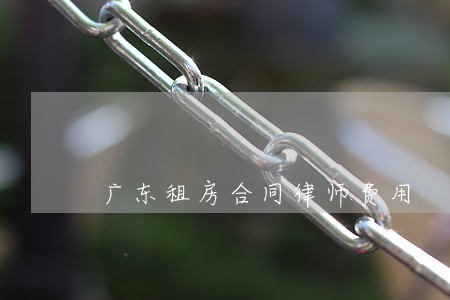 广东租房合同律师费用 广东租房合同律师费用