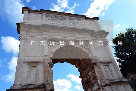 广东诉讼服务网怎么用 广东诉讼服务网怎么用