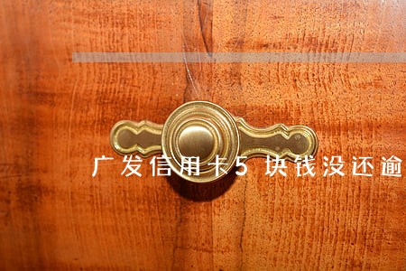 广发信用卡5块钱没还逾期了