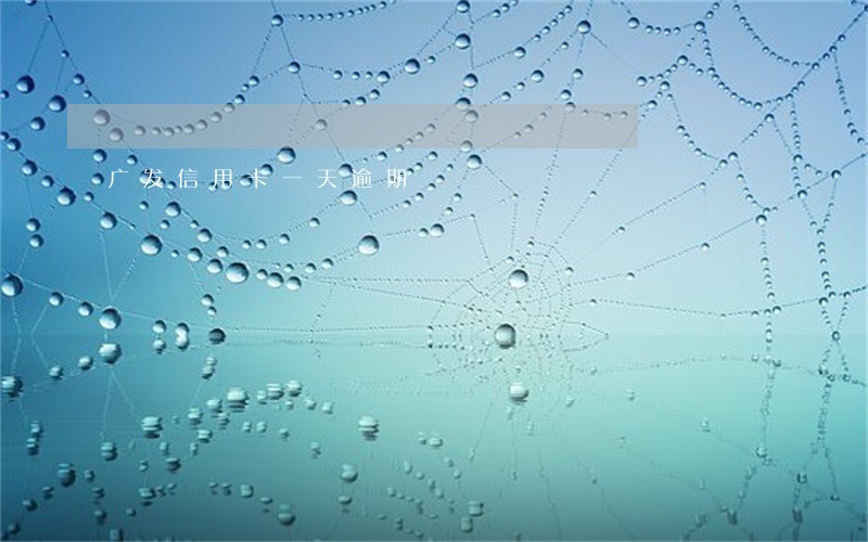 广发信用卡一天逾期 广发信用卡一天逾期
