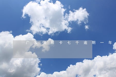 广发信用卡七千逾期一年