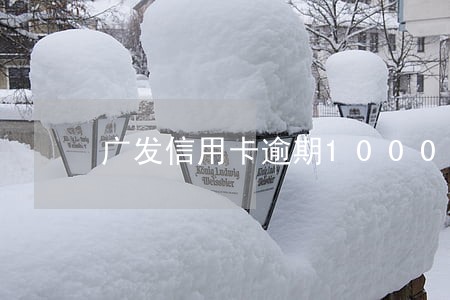 广发信用卡逾期1000元 广发信用卡逾期1000元