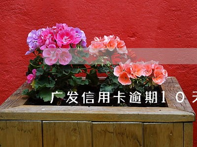 广发信用卡逾期10天了 广发信用卡逾期10天了