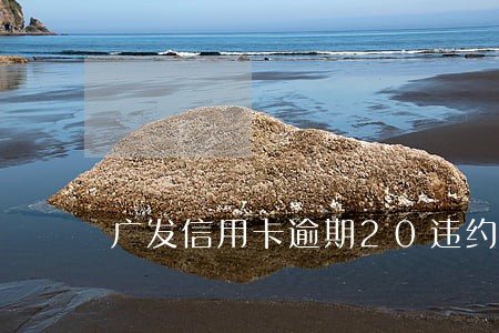 广发信用卡逾期20违约金30 广发信用卡逾期20违约金30