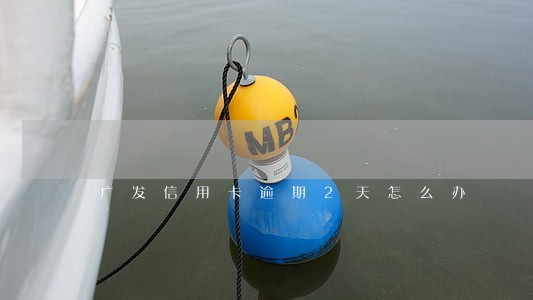 广发信用卡逾期2天怎么办 广发信用卡逾期2天怎么办