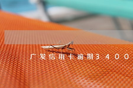 广发信用卡逾期3400