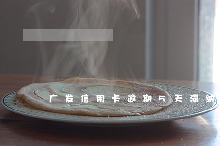 广发信用卡逾期5天滞纳金 广发信用卡逾期5天滞纳金