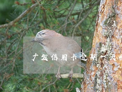 广发信用卡逾期一天会收费吗 广发信用卡逾期一天会收费吗