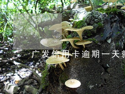广发信用卡逾期一天就警告 广发信用卡逾期一天就警告