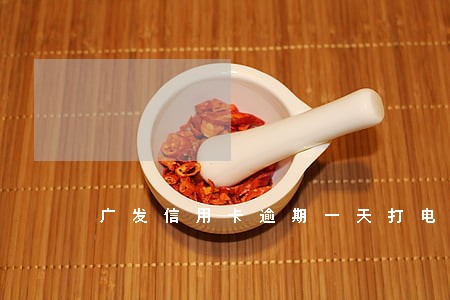 广发信用卡逾期一天打电话 广发信用卡逾期一天打电话